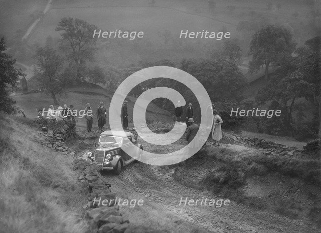 Ford V8 2-seater and dickey competing in the MCC Sporting Trial, 1935. Artist: Bill Brunell.