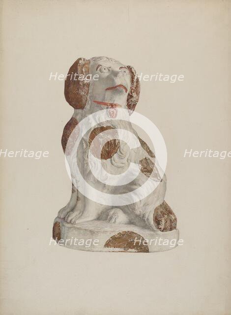 Chalkware Dog, c. 1941. Creator: Sadie Berman.