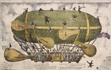 'The Aeriel Ship, or Munchausen Improved!', 1835. Artist: Anon