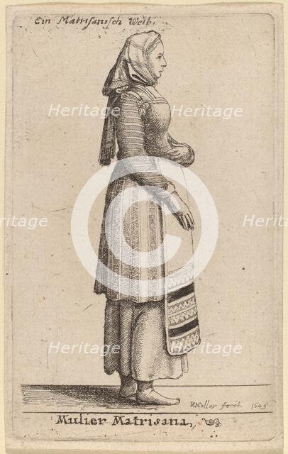 Mulier Matrisana, 1649. Creator: Wenceslaus Hollar.