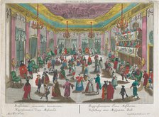 View of a masked ball, 1742-1801. Creator: Anon.