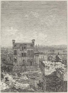 The House with the Peristyle [right], 1741. Creator: Canaletto.