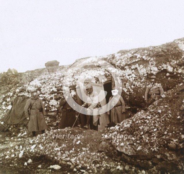 Soldiers wearing gas masks, c1914-c1918. Artist: Unknown.