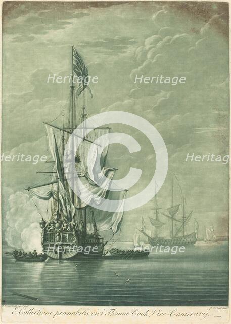 Shipping Scene from the Collection of Thomas Cook, 1720s. Creator: Elisha Kirkall.