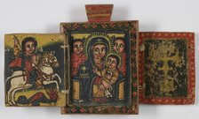 Double-Sided Pendant with the Virgin and Child with Saint George and the..., late 18th century. Creator: Unknown.