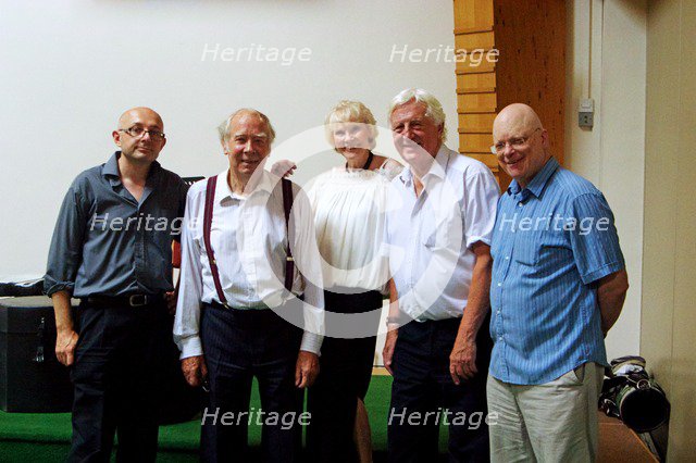 Eric Ford, Len Skeat, Val Wiseman, Brian Dee and John Altman, 23rd July 2016.  Artist: Brian O'Connor.