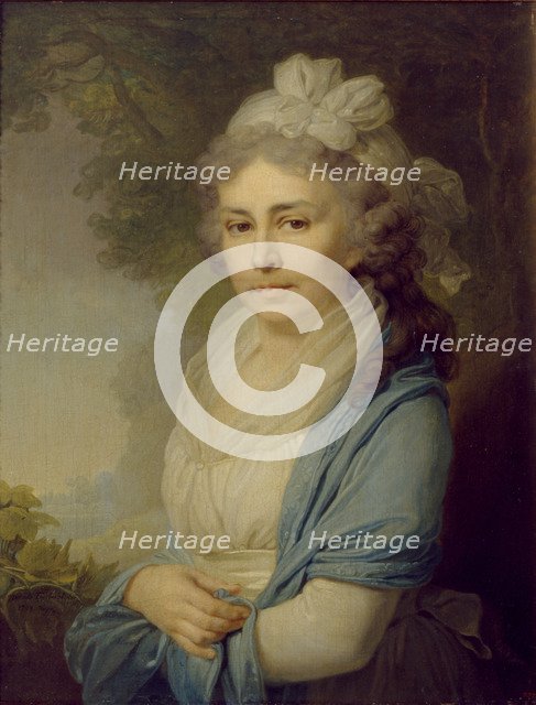 Portrait of Yelizaveta Ivanovna Neklyudova (1773-1796), née Levashova, 1798. Artist: Borovikovsky, Vladimir Lukich (1757-1825)
