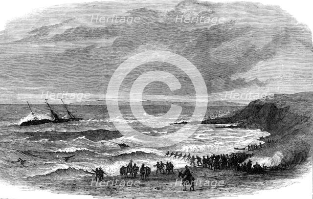 Wreck of the steam-ship Queen Elizabeth at Calaparra, near Gibraltar, 1874. Creator: Unknown.