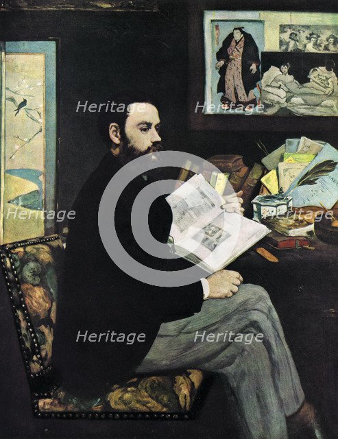 Emile Zola (1840-1902), French novellist, 1868.Artist: Edouard Manet