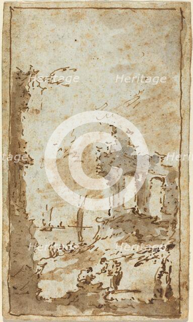 A Capriccio of Ruins by the Lagoon. Creator: Francesco Guardi.