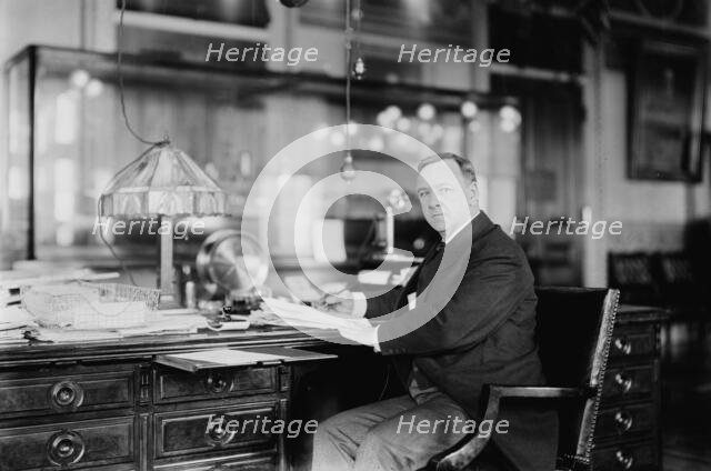 Sec'y Daniels - 5 mins. After sending blockade order to Adm. Fletcher, 1914. Creator: Bain News Service.