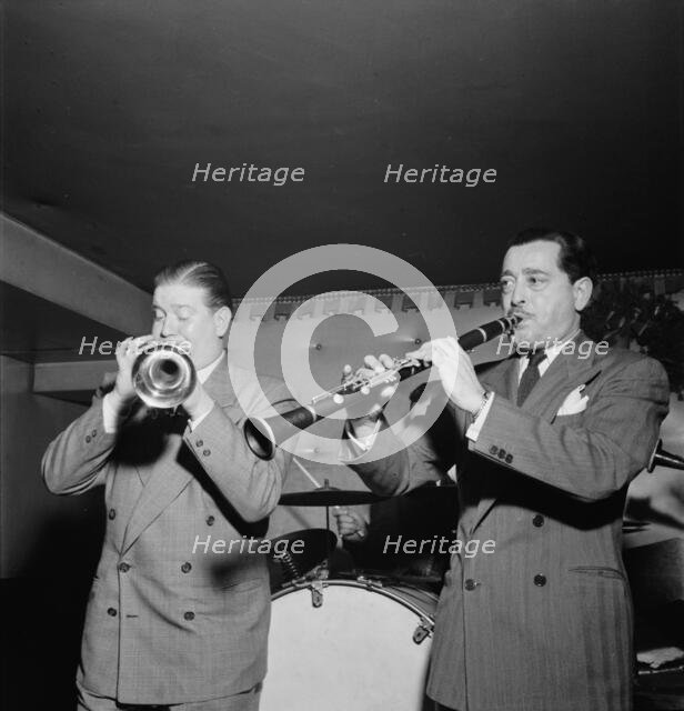 Portrait of Tony Parenti and Wild Bill Davison, Jimmy Ryan's (Club), New York, N.Y., ca. Aug. 1946. Creator: William Paul Gottlieb.