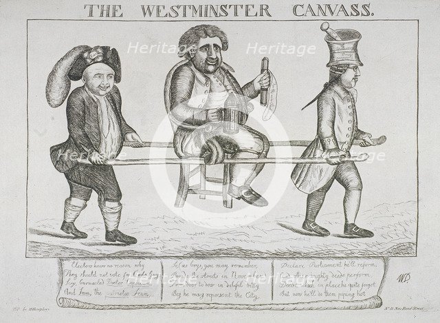 'The Westminster canvass', 1784. Artist: William Dent