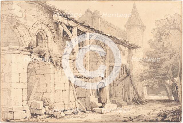 Scene at Jumièges, 1820/1830. Creator: Samuel Prout.