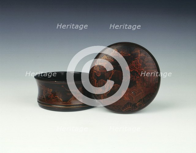 Black and gold lacquer 'Go' box, Qing dynasty, China, early 18th century. Artist: Unknown