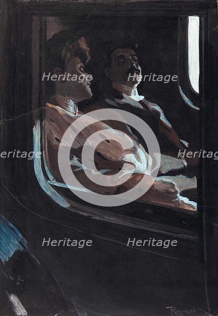 Amusement in the carriage. Creator: Reznicek, Ferdinand von (1868-1909).