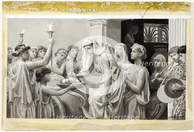 It Was the Custom Then to Bring Away the Bride From Home, 1885. Creator: Will H. Low.