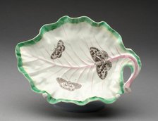 Tobacco Leaf Dish, Worcester, c. 1760. Creator: Royal Worcester.