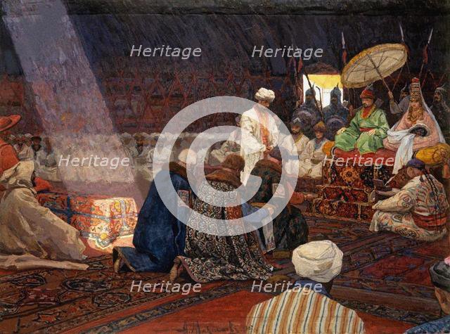 At the Golden Horde, 1907. Artist: Maximov, Alexei Fedotovich (1870-?)