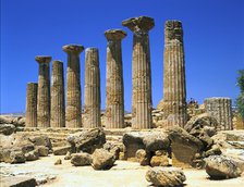 Temple of Hercules, Agrigento, Sicily, Italy.