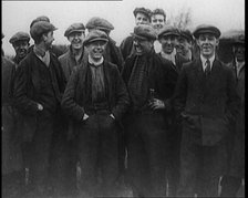 Group of Miners Posing for the Camera, 1929. Creator: British Pathe Ltd.