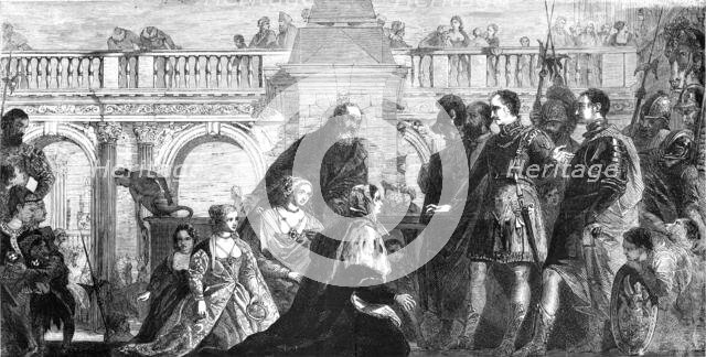 "The Family of Darius Before Alexander" - in the National Gallery - painted by Paul Veronese, 1857. Creator: Henry Duff Linton.