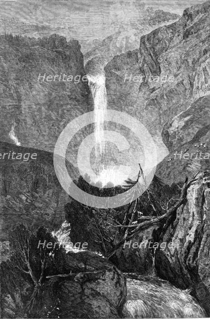 "The Fall of the Reichenbach"...Farnley Hall Collection of drawings by J.M.W. Turner, R.A., 1865. Creator: W. J. Linton.