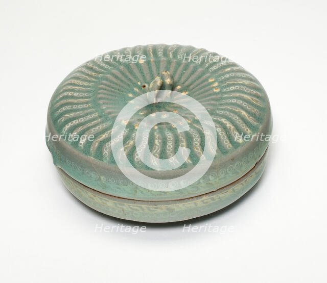 Covered Cosmetic Box in the Form of Chrysanthemum Flower, Korea, Goryeo dynasty, late 13th cent. Creator: Unknown.