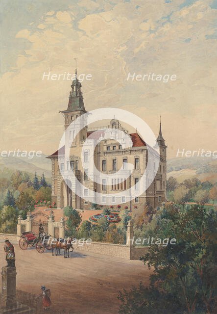View of a Swiss Villa, 1896. Creator: Rudolf von Alt.