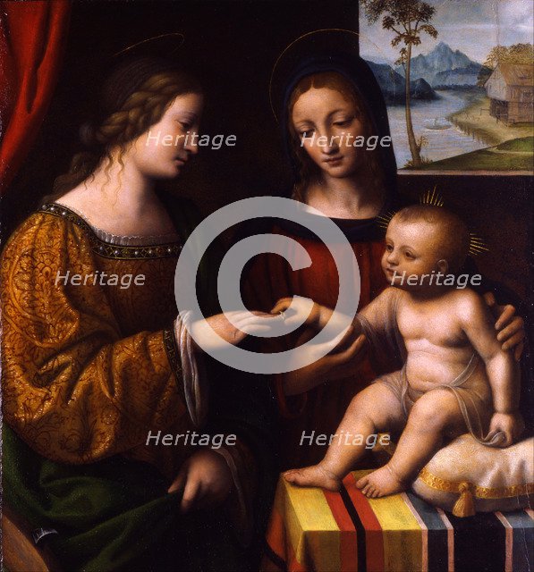 The Mystical Marriage of Saint Catherine, c. 1520. Artist: Luini, Bernardino (ca. 1480-1532)