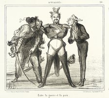 Entre la guerre et la paix, 1855. Creator: Honore Daumier.