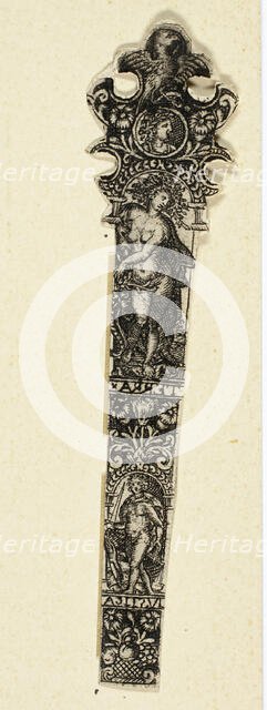 Ornamental Design for Knife Handle with Earth, from The Four Elements, c. 1590. Creator: Unknown.