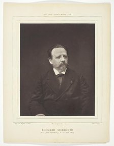 Édouard Siebecker, c. 1876/84. Creator: Etienne Carjat.