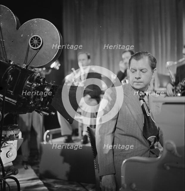 Portrait of Claude Thornhill, Sandy Siegelstien, Willie...Columbia Pict...Beautiful Doll, NY, 1947.  Creator: William Paul Gottlieb.
