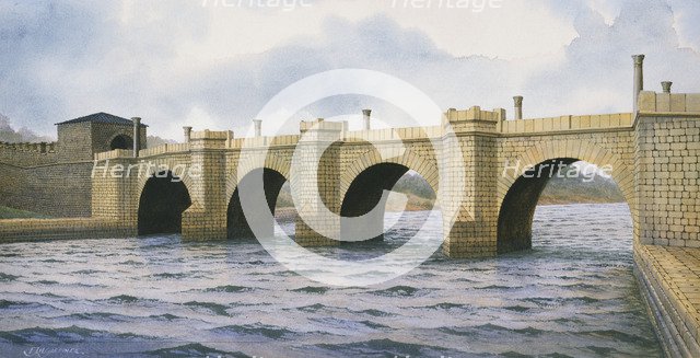 Hadrian's Wall Chesters Bridge Abutment, c2nd century, (c1990-2010). Artist: Frank Gardiner.