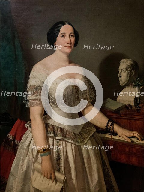 Portrait of the Opera singer Marietta Brambilla (1807-1875), 1854-1855. Creator: Caimi, Antonio (1811-1878).