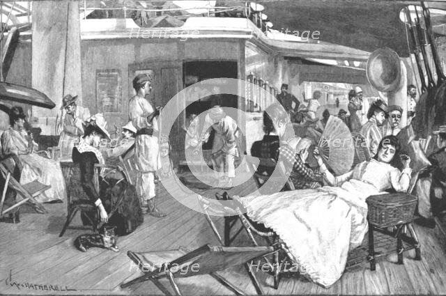 ''The Quarter Deck of a 'P and O' Steamer', 1888. Creator: Unknown.