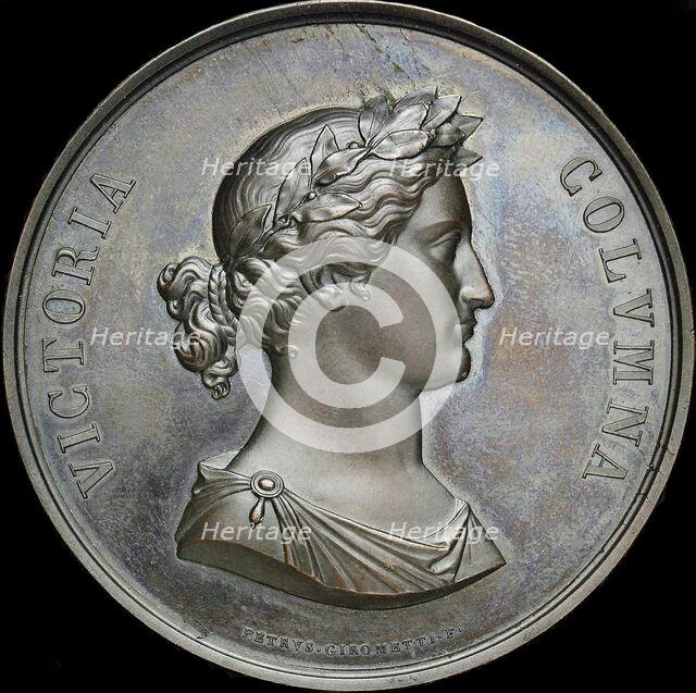 Vittoria Colonna (Commemorative medal)  , 1840. Creator: Girometti, Pietro (1811-1859).
