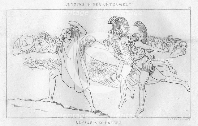 Odysseus in the underworld, c1833. Artist: Unknown