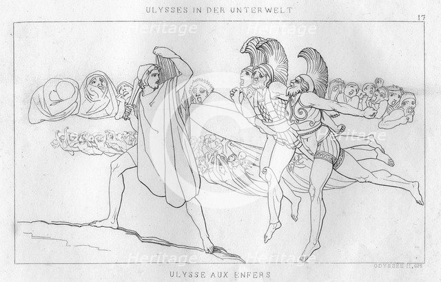 Odysseus in the underworld, c1833. Artist: Unknown