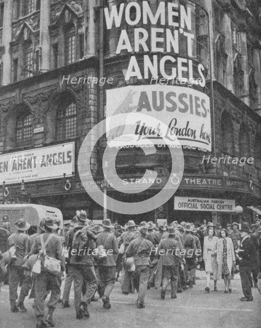 Australian soldiers on a few days' leave in London', 1940, (1940). Artist: Unknown.