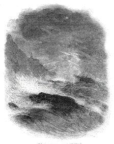 "Tis a Wild Night at Sea", 1860. Creator: Dalziel Brothers.