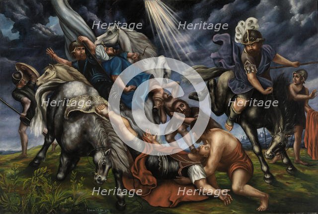 The Conversion of Saul, 1857. Creator: Simeon Griswold.