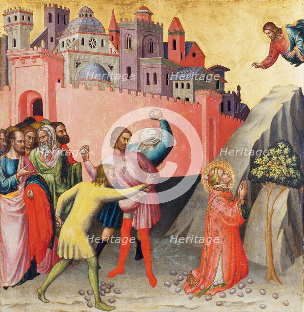 Stoning, c1390. Creator: Martino di Bartolomeo di Biagio.