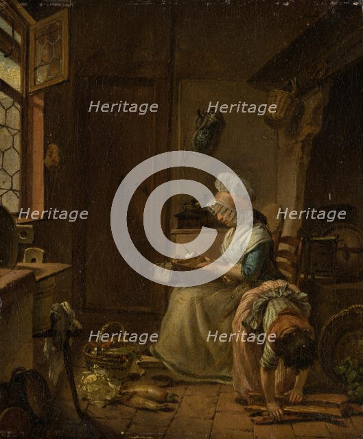Kitchen Scene, c1783-1803. Creator: Georg Karl Urlaub.