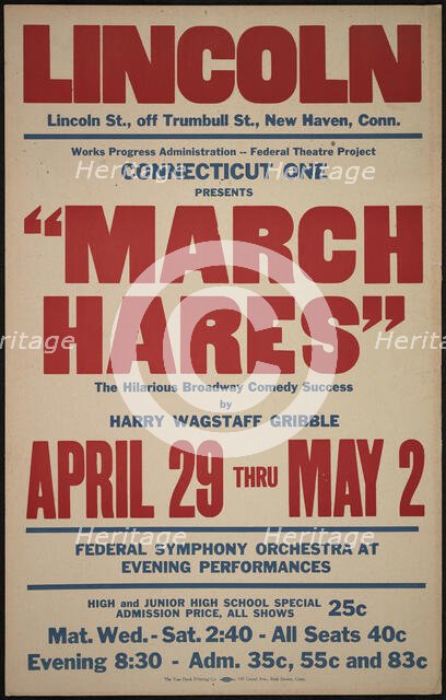 March Hares, New Haven, CT, 1936. Creator: Unknown.