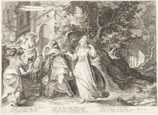Plate Five, from Five Wise and Five Foolish Virgins, 1606. Creator: Jan Saenredam.
