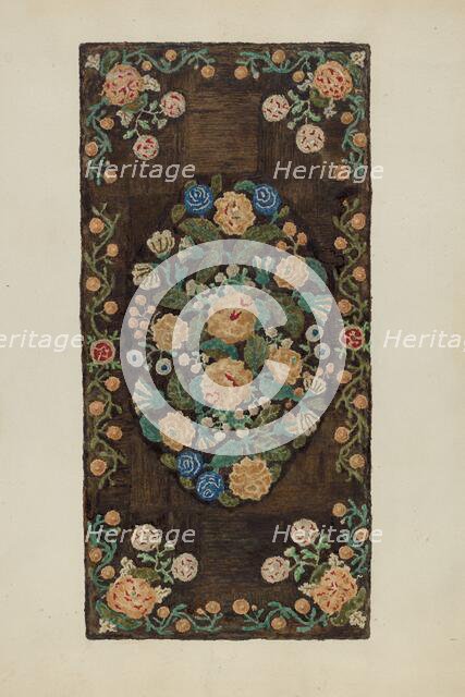 Sewed "Caterpillar" Rug, c. 1937. Creator: Marian Curtis Foster.