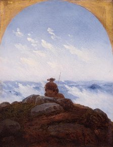 Wanderer on the Mountaintop, 1818. Creator: Carus, Carl Gustav (1789-1869).