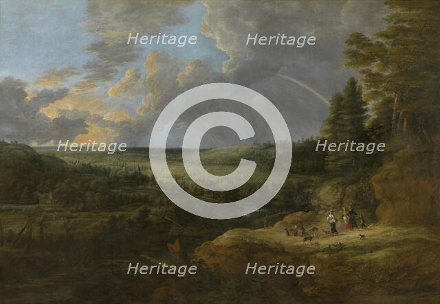 Landscape with a Rainbow, c1620-1670. Creator: Lucas van Uden.